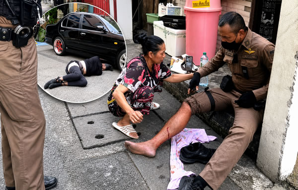 ฝรั่งเศสที่ใช้มีดทําร้ายตํารวจในกรุงเทพมหานครเสียชีวิตหลังจากถูกยิง